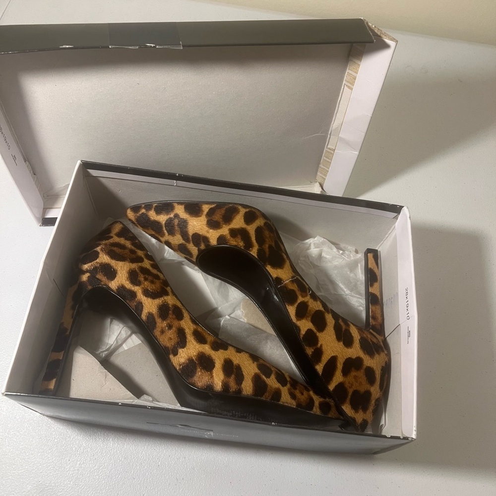 Nine West Leopard Tatiana Pointy Toe Pumps - Picture 5 of 5